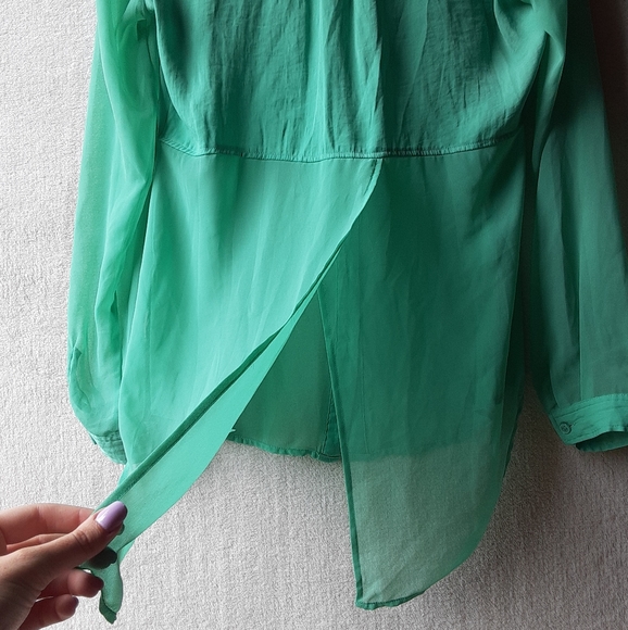 -X-Free People Best Both Worlds Button Down Blouse - Picture 4 of 7